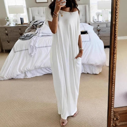 Vestido largo informal de verano holgado ✨